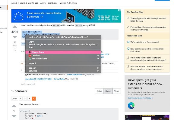 Always Copy from Chrome web store to be run with OffiDocs Chromium online
